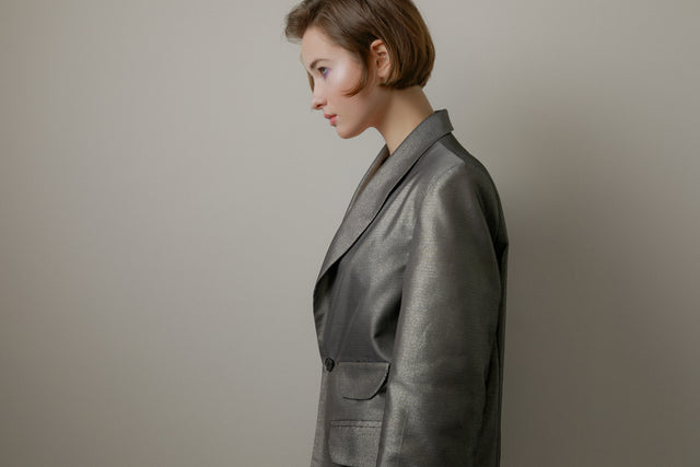 Metallic Grey Blazer