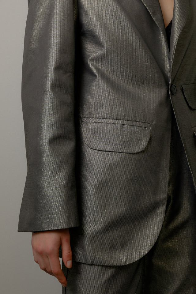 Metallic Grey Blazer