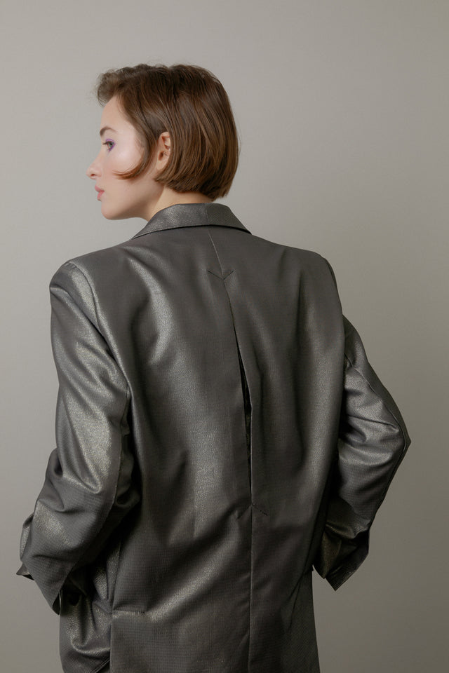 Metallic Grey Blazer